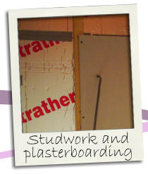 Studwork and plasterboarding