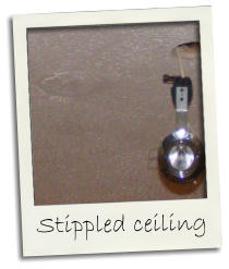 Stippled ceiling