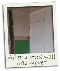 After a stud wall was moved